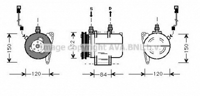 AVA QUALITY COOLING bwk045 -  Компрессор, кондиционер